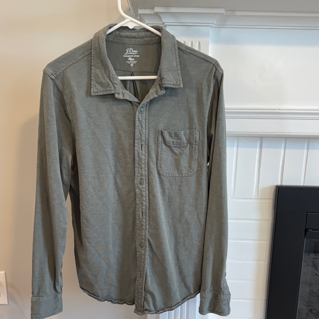J. Crew Olive Button-Up Shirt
